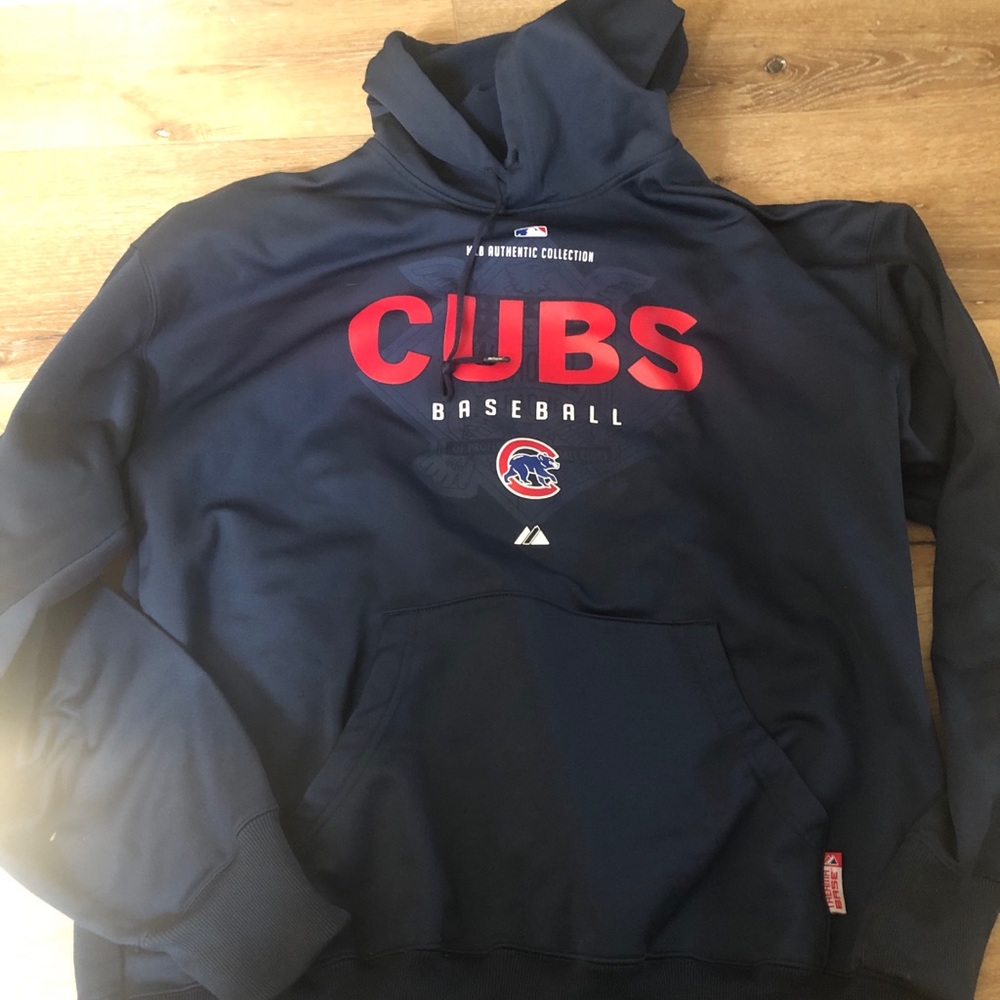 Majestic Chicago Cubs Navy Blue Baseball Hoodie